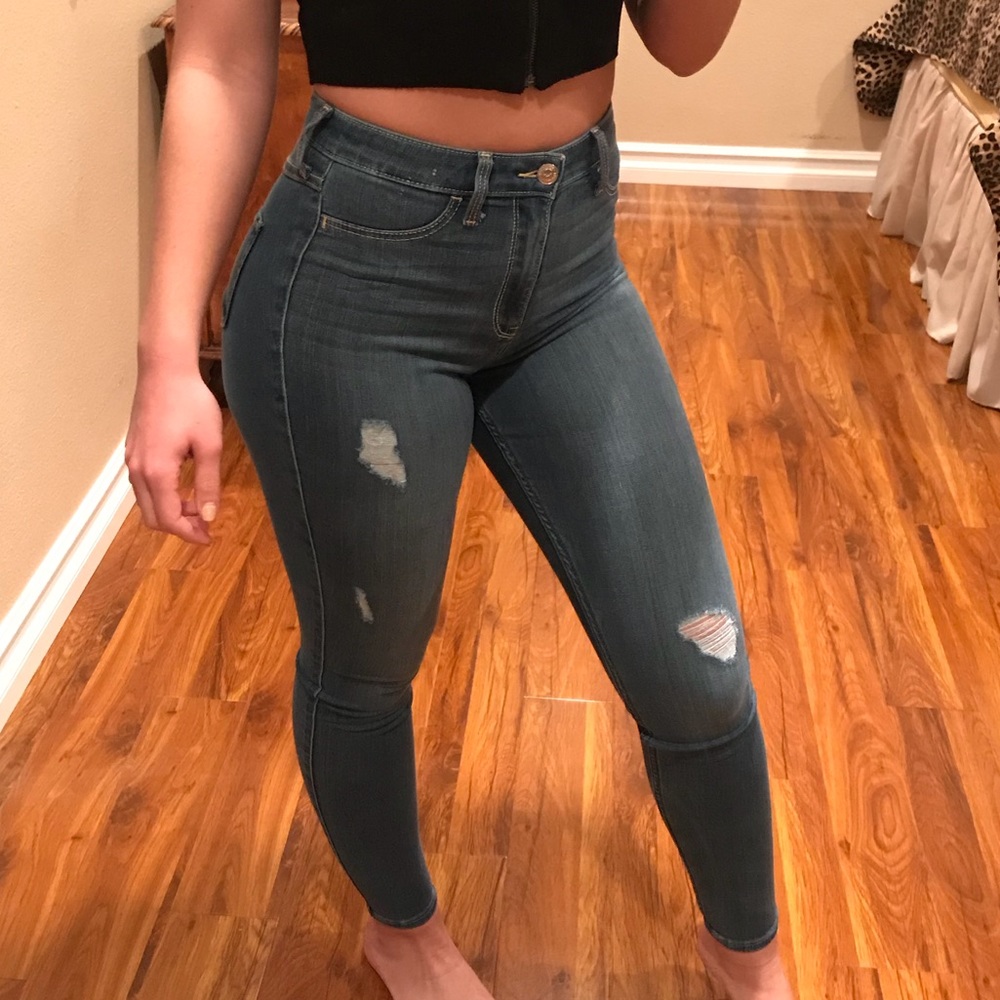 Hollister high rise crop jeggings